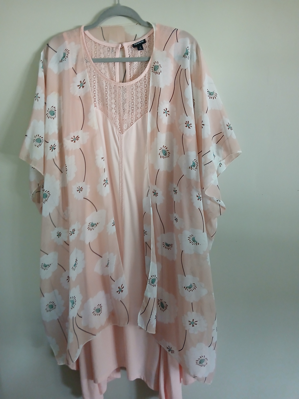 Light Pink Floral Kimono - Picture 1 of 5